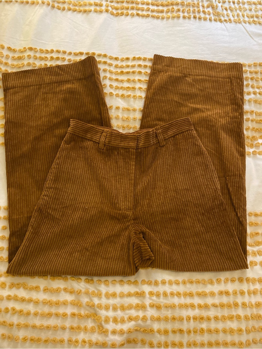 COS Wide-Leg Corduroy Pants in Caramel